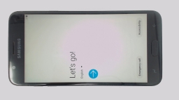 Samsung Galaxy J7 SM-J737A Cellphone (Black 16GB 2GB) AT&T BROWN LCD/RESIDUE