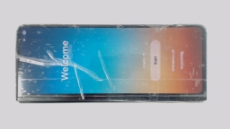 Samsung Galaxy Z Fold3 5G (Black 256GB 12GB) AT&T CRACKED/BAD LCD/RESIDUE