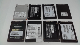 Lot of 8 256GB AND 240GB Sata 2.5" Laptop SSD Drive Mixed Brands Tested