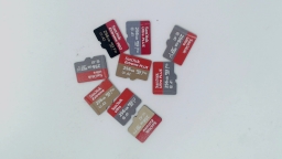 Lot of 9 - 256GB SanDisk Micro SD Memory Card