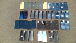 Lot of 42 Non-Working Motorola Moto Mixed Model Cell Phones BAD LCD for Parts