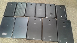 Lot of 11 Non-Working Samsung Galaxy Active 5 3 2 and Tab A Tablets for Parts