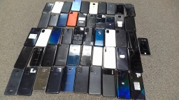 Lot of 51 Non-Working Mixed Brand Smartphones Untested w/ Bad Charging Ports