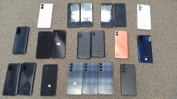 Lot of 20 Non-Working Samsung Galaxy A54 A51 A34 A25 Cell Phones for Parts