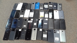 Lot of 44 Non-Working Mixed Brand Smartphones with Power Issues