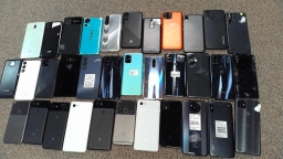 Lot of 34 Non-Working Mixed Brand Pixel One Plus Smartphones with Power Issues