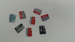 Lot of 8 - 256GB Micro SD Memory Cards Mixed Brand Sandisk Samsung 