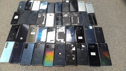 Lot of 40 Non-Working Samsung Galaxy Smartphones Various Issues for Parts